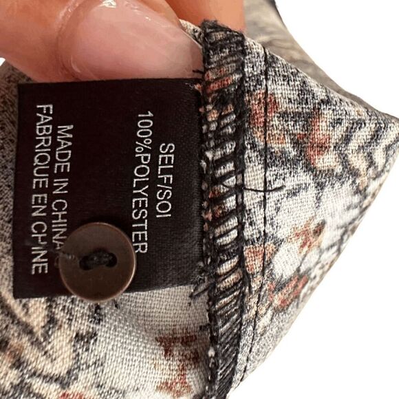 WAYF Womens Multicolor Floral Long Sleeve V-Neck Shift Dress Size Small - Picture 7 of 7